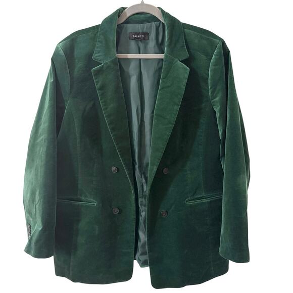 Talbots Velveteen Velvet Open Blazer Holiday Christmas Size 18 - Picture 3 of 14